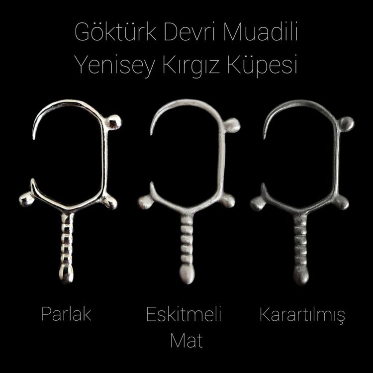 Gümüş Yenisey Kırgız Küpesi