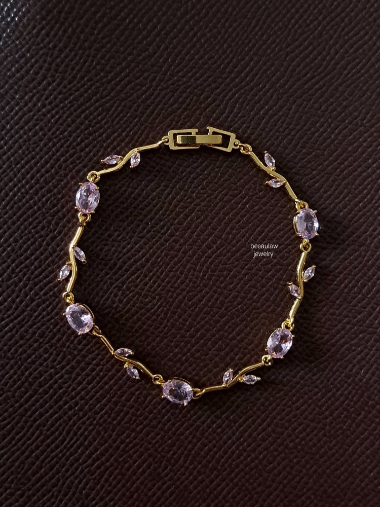 14K VIP Tulips Bileklik (pembe)