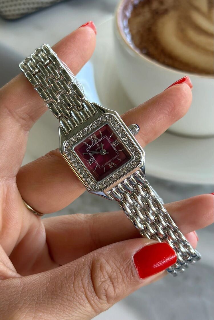 Silver Cartier Model Bordo Saat