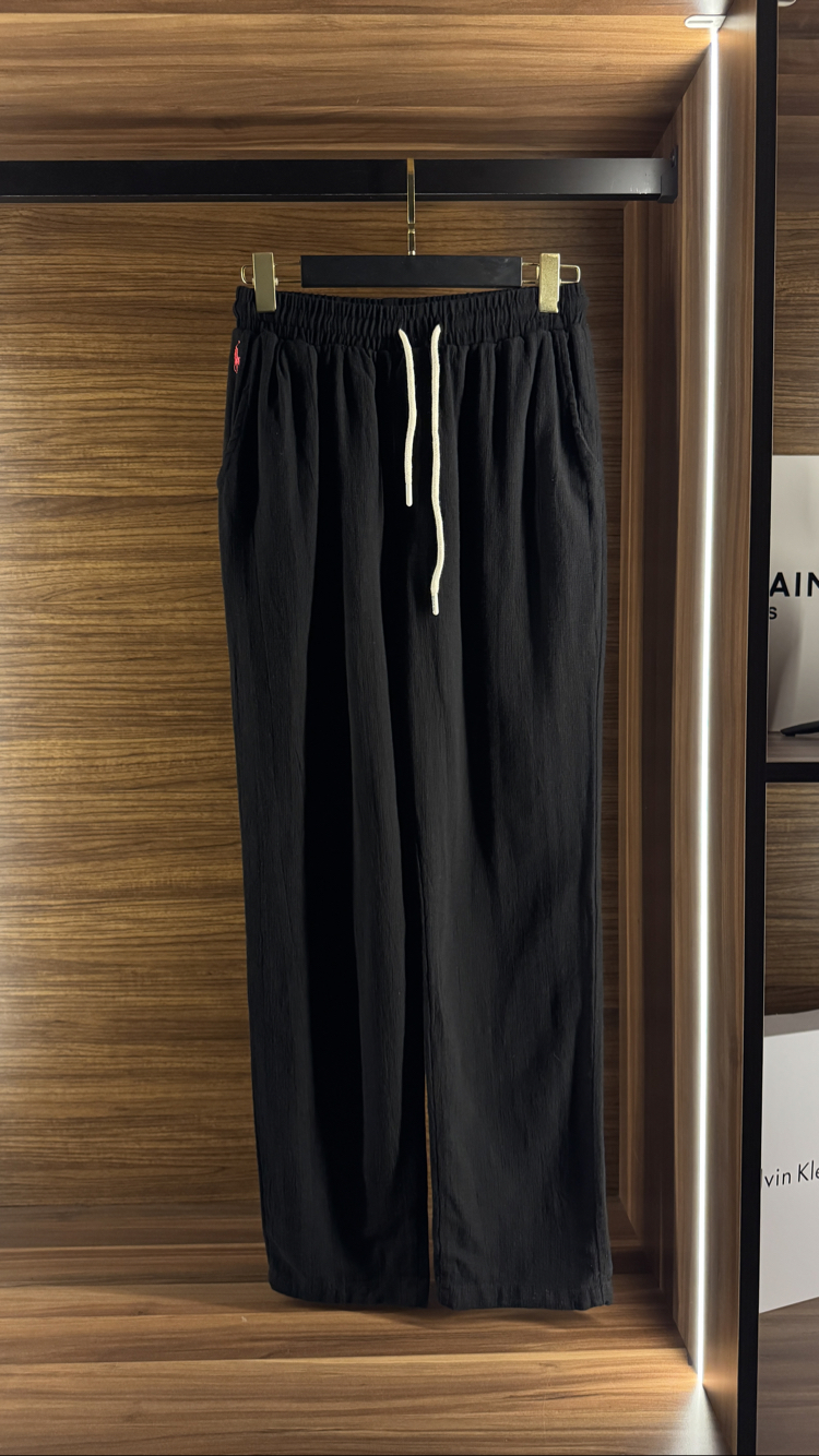 RL SİYAH KETEN PANTOLON