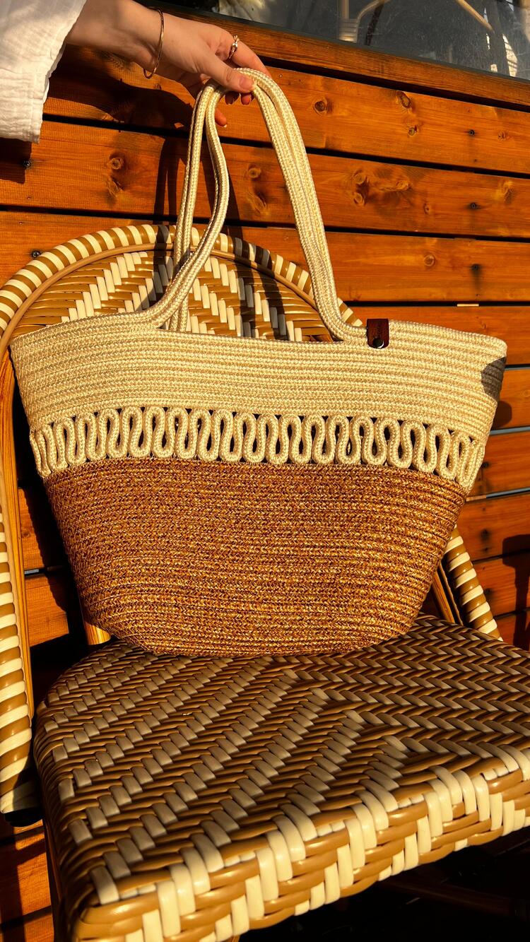 Malvidas Handmade Hasır Omuz Çantası