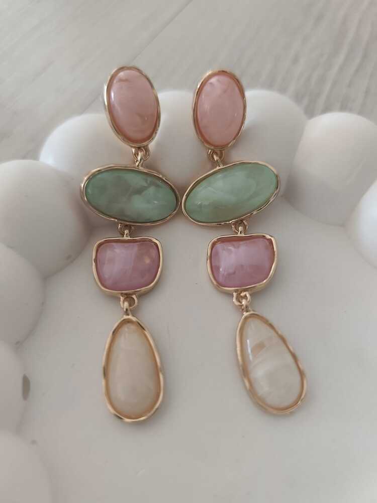VB24- Sallantılı Soft Renkli Küpe