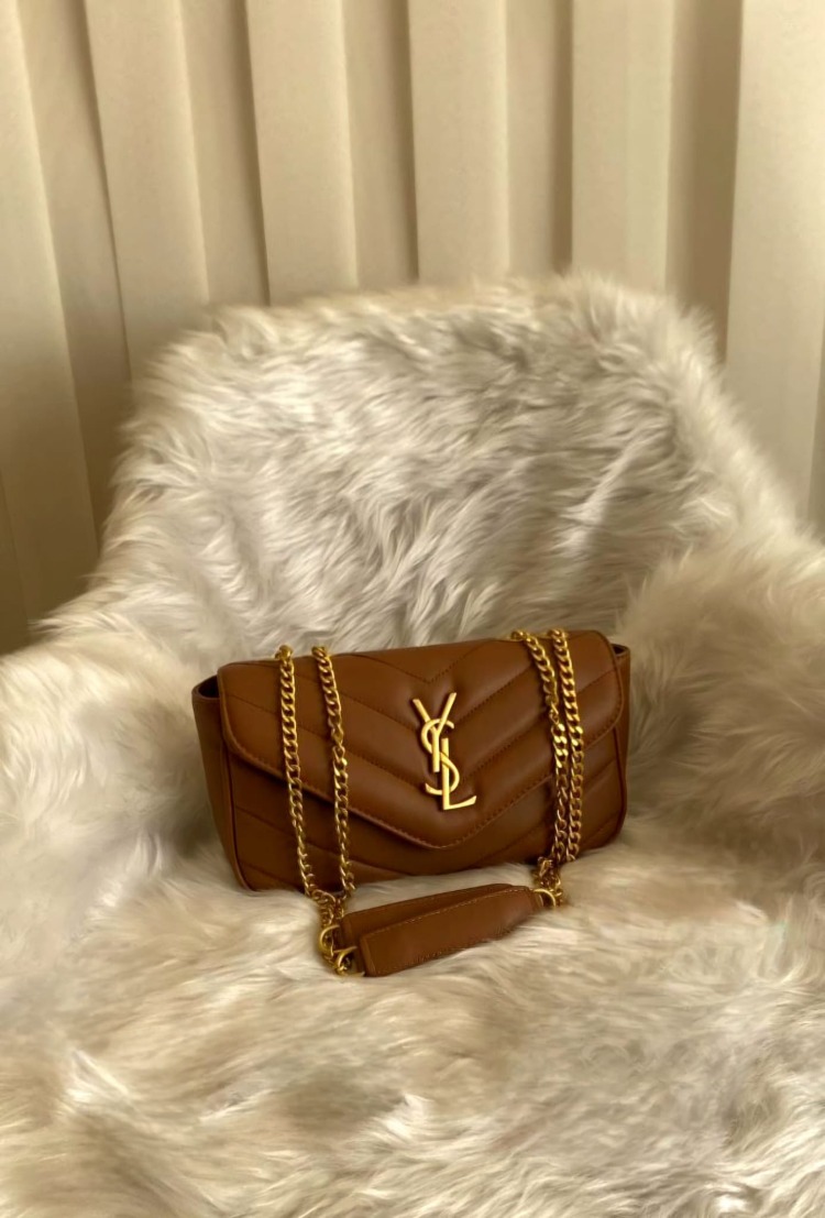 L10- Saint Laurent Loulou Puffer/Puffer Toy Stil Çanta Karamel