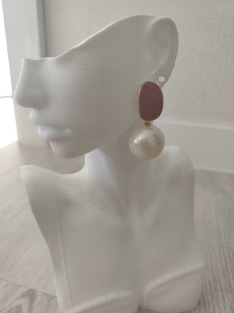 ZAH5- İncili Blush Küpe