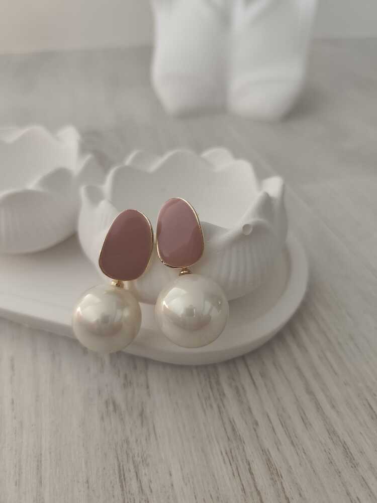ZAH5- İncili Blush Küpe