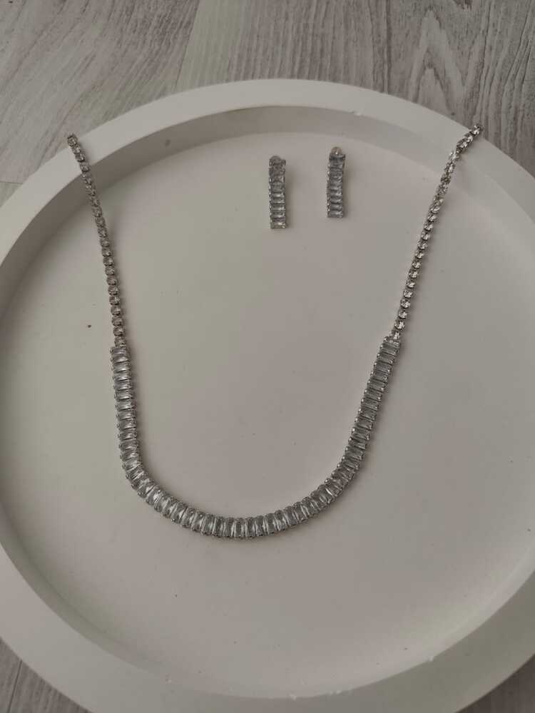 VB48- ZİRKON KOLYE VE KÜPE SET