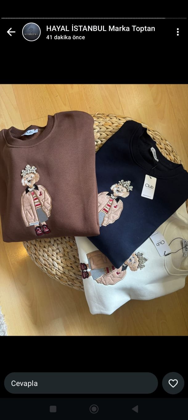 HA1 - Kahverengi Ayıcıklı Marka Sweat
