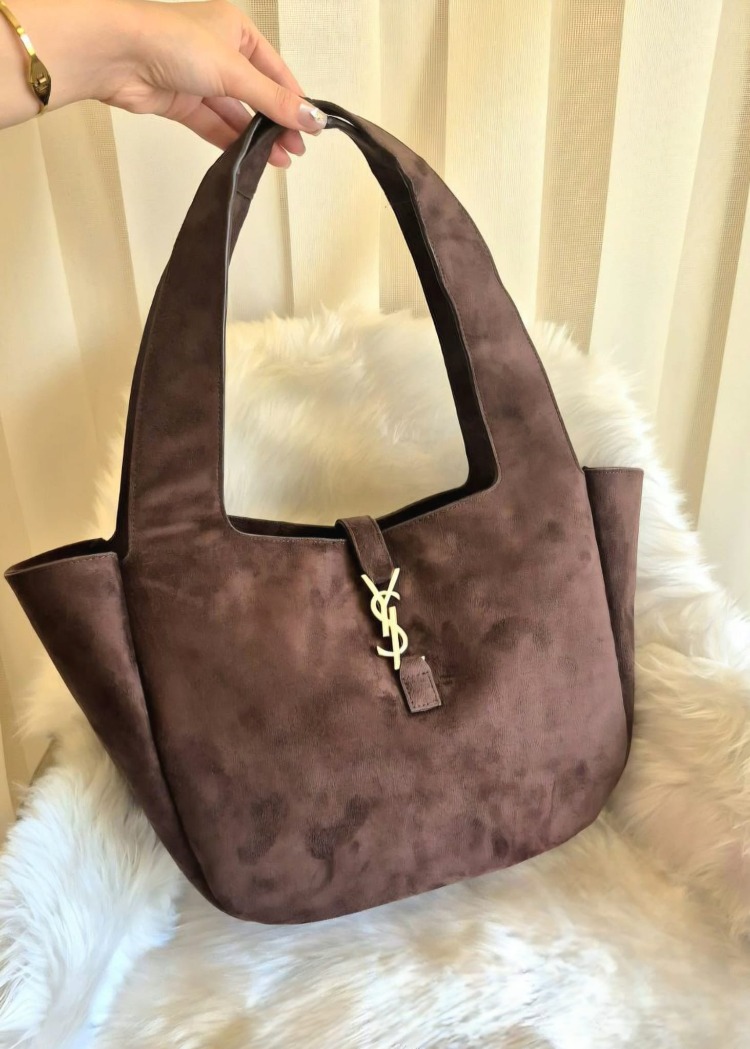 L01- Saint Laurent Suede Tote