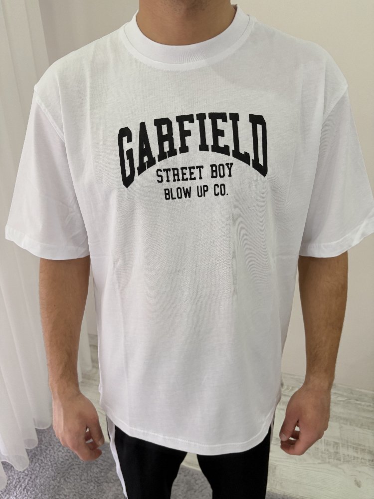 Garfield Oversize Beyaz Tişört