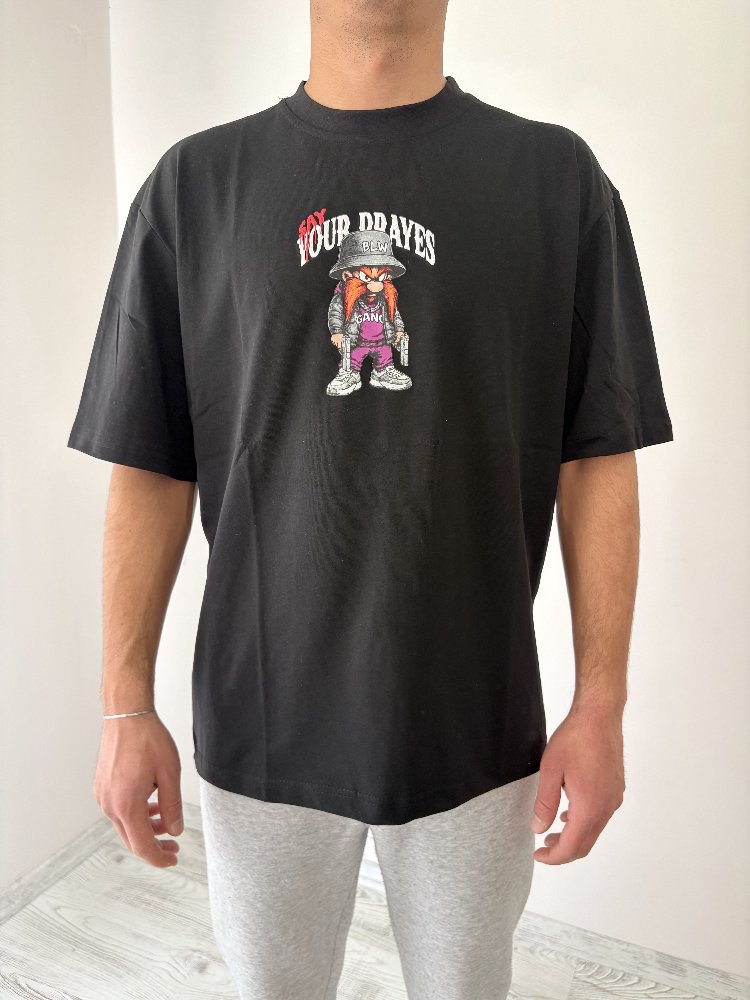 Yosemite Sam Oversize Siyah Tişört