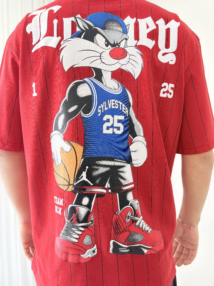 Sylvester Oversize Kırmızı Tişört
