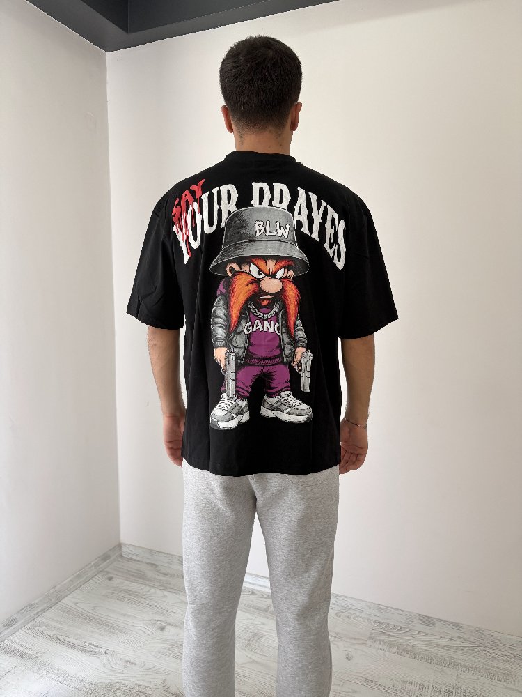 Yosemite Sam Oversize Siyah Tişört
