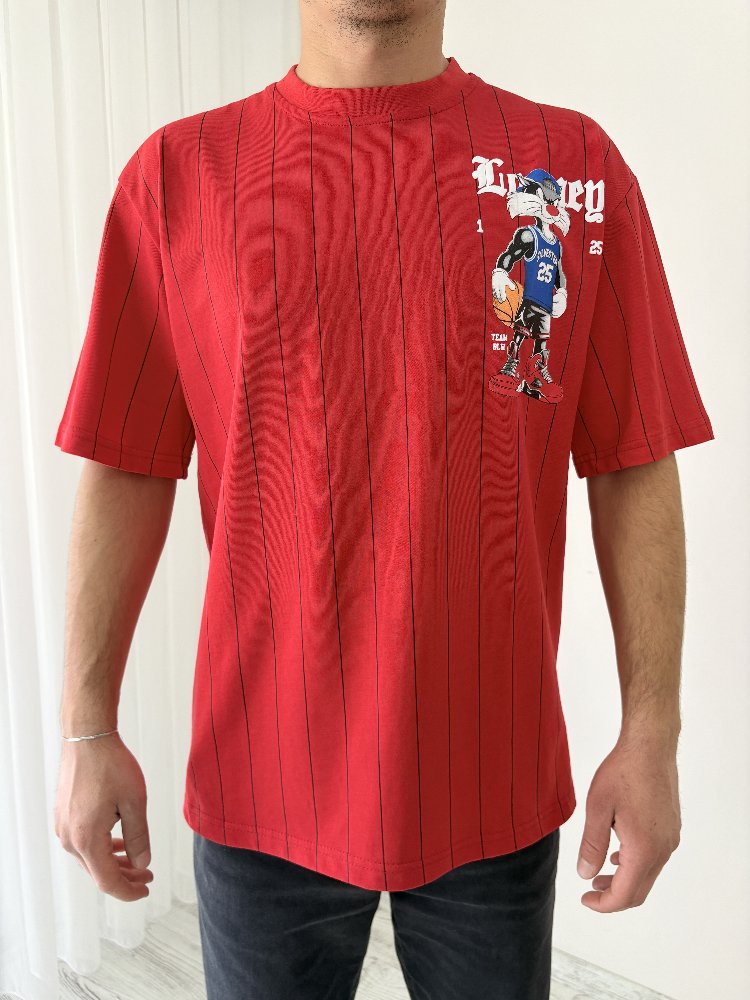 Sylvester Oversize Kırmızı Tişört