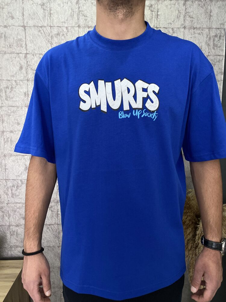 SMURFS TASARIMLI T-SHIRT 