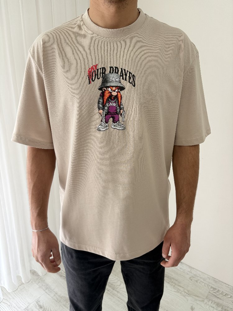 Yosemite Sam Oversize Kahverengi Tişört