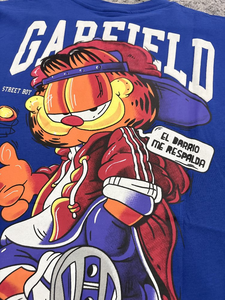 Garfield Oversize Mavi Tişört