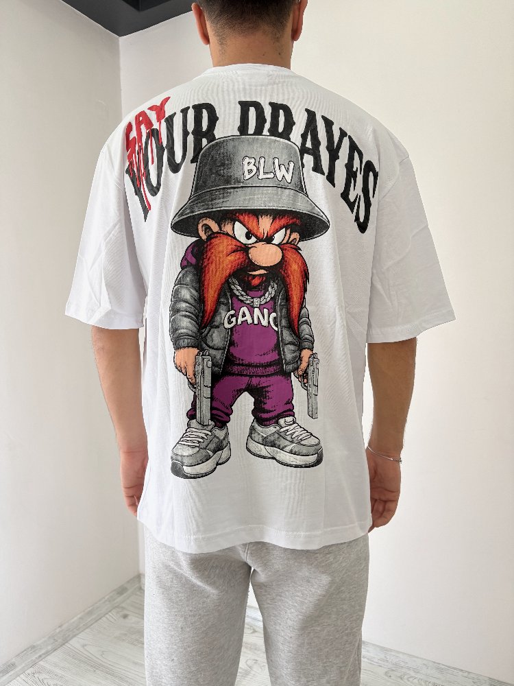 Yosemite Sam Oversize Beyaz Tişört
