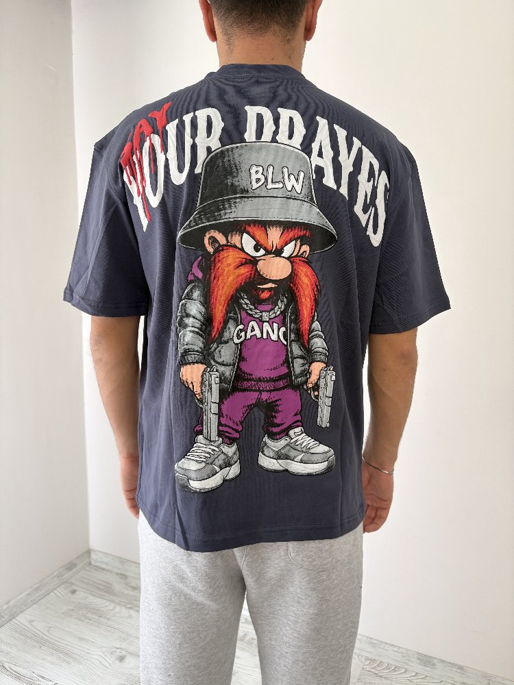 Yosemite Sam Oversize Füme Tişört