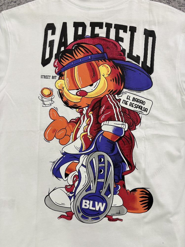 Garfield Oversize Beyaz Tişört