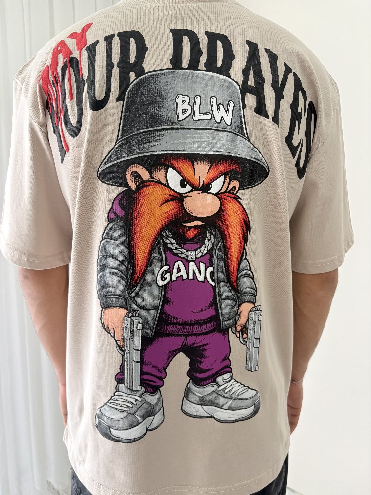 Yosemite Sam Oversize Kahverengi Tişört