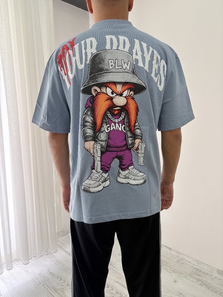 Yosemite Sam Oversize Açık Mavi Tişört