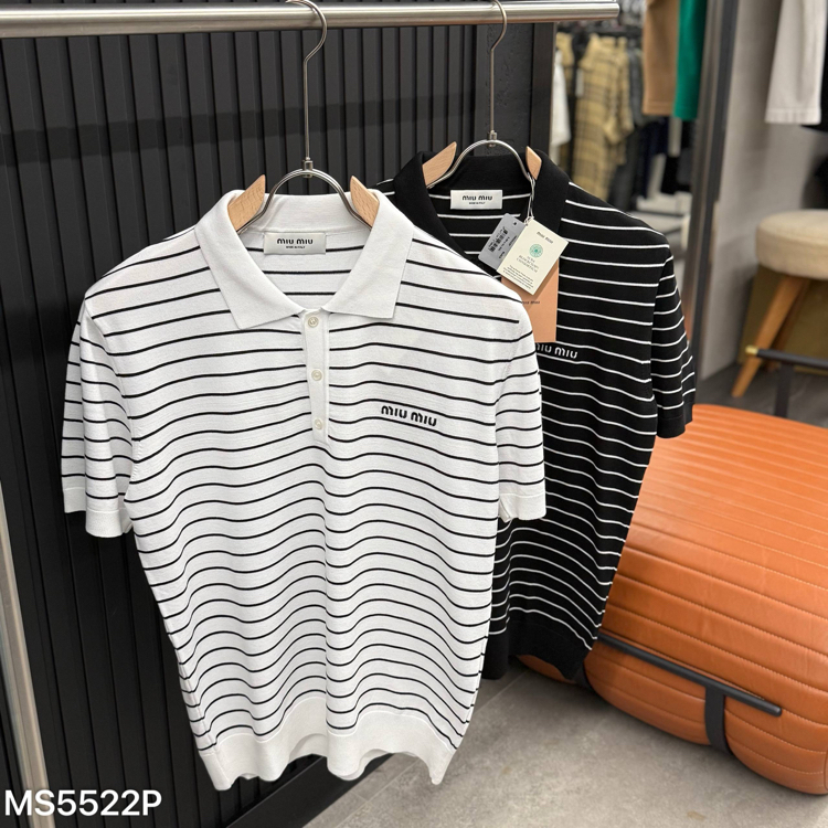 İthal MIU MIU Triko Polo Yaka (5522-beyaz)
