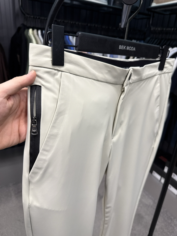 İthal Emporio Armani Kırışmayan Kumaş Jogger Pantolon(1087-Bej)