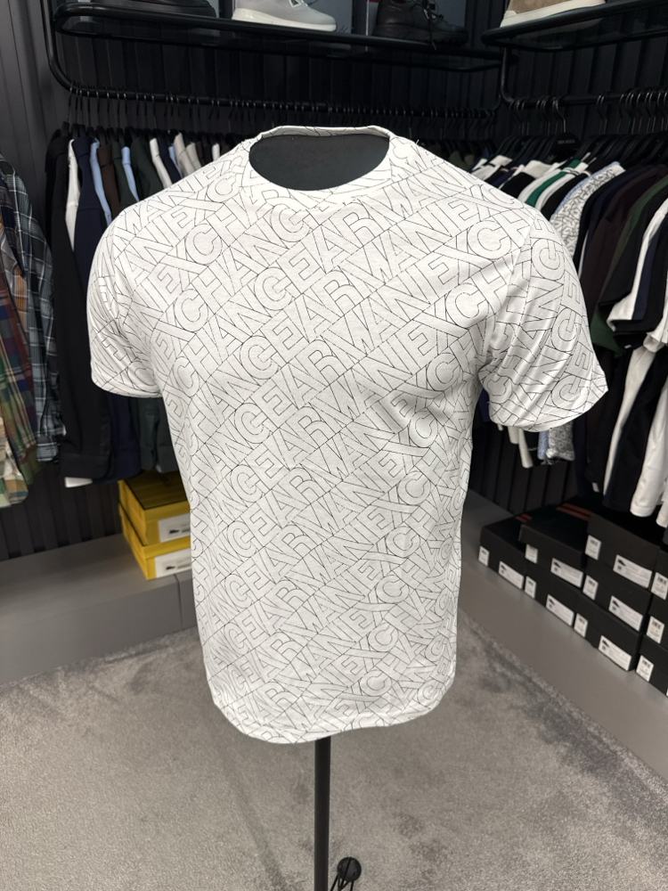 Armanı exchange dijital baskı T-shirt (26609-beyaz)