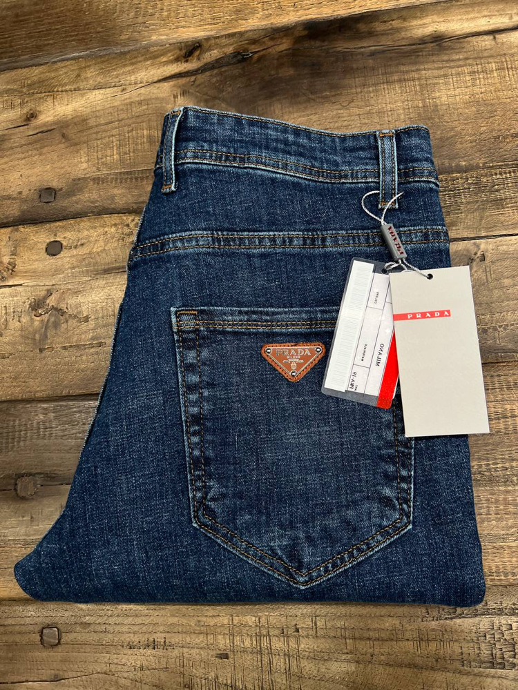 Prada Kot Pantolon (00958-Koyu Mavi)