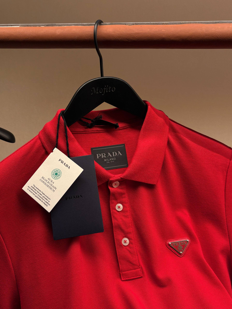 Prada Yeni Logo Polo Yaka (3322-Kırmızı)