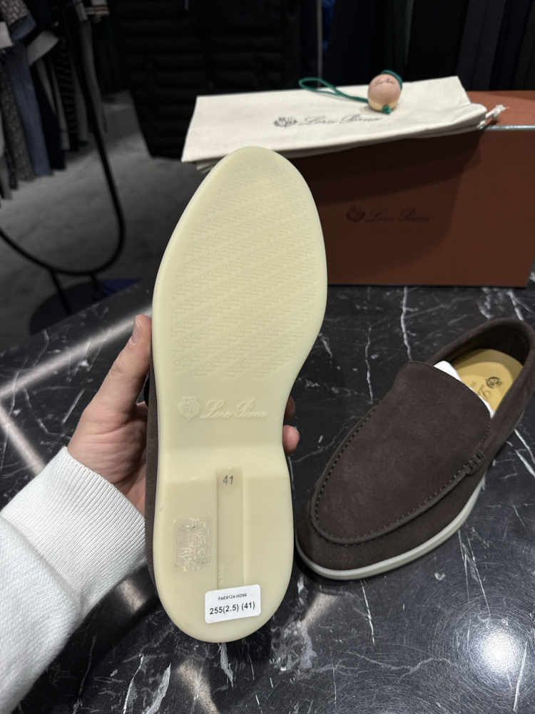 Lora Piana Hakiki Süet Deri Loafer Aykkabı (Kahve-İTHAL ÜRÜN)