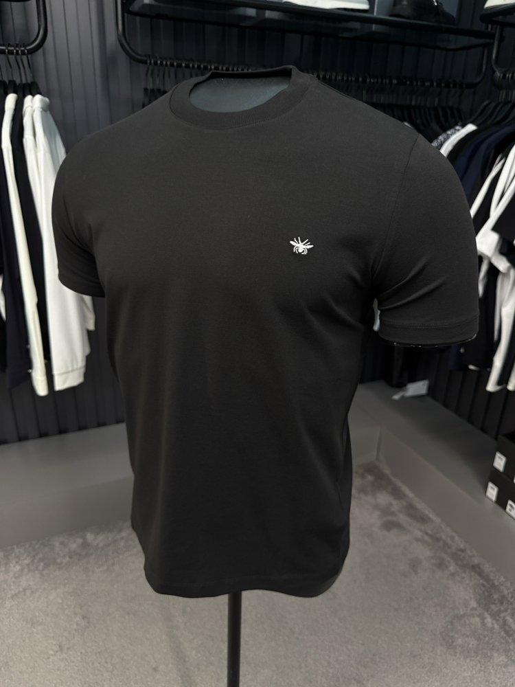 İthal Dior Kırışmayan Kumaş T-shirt (388-Siyah)