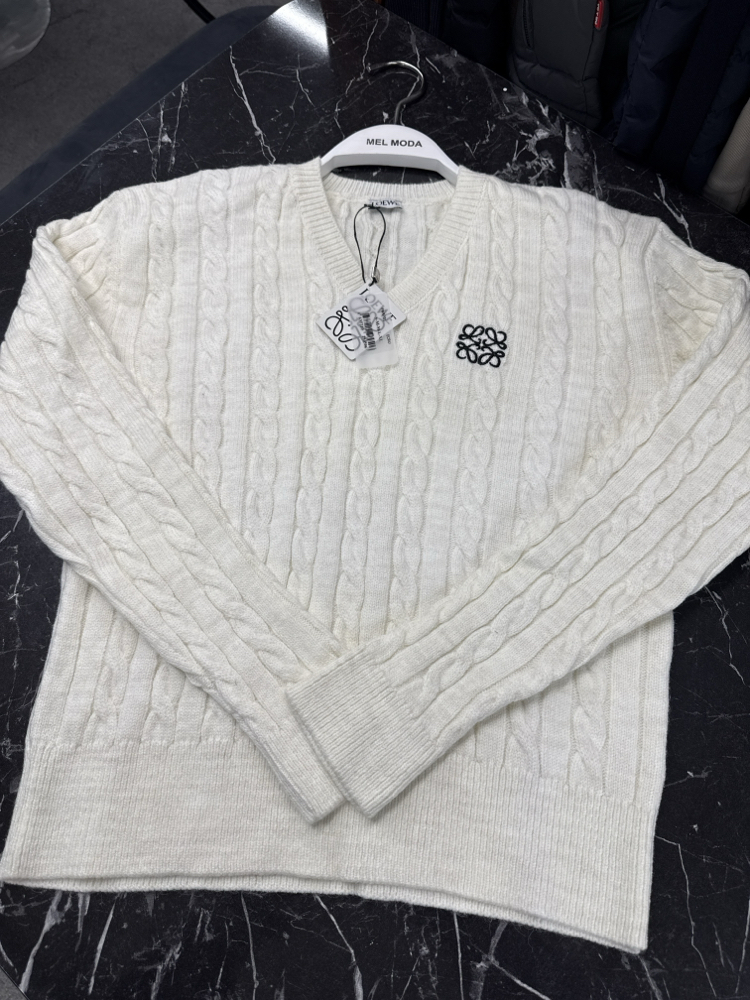KADIN LOEWE V Yaka TRİKO (Beyaz)