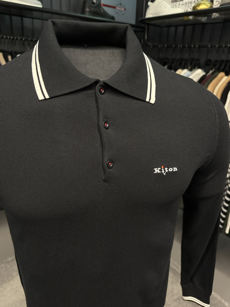 İthal KİTON Triko Polo Yaka (7202-Siyah)