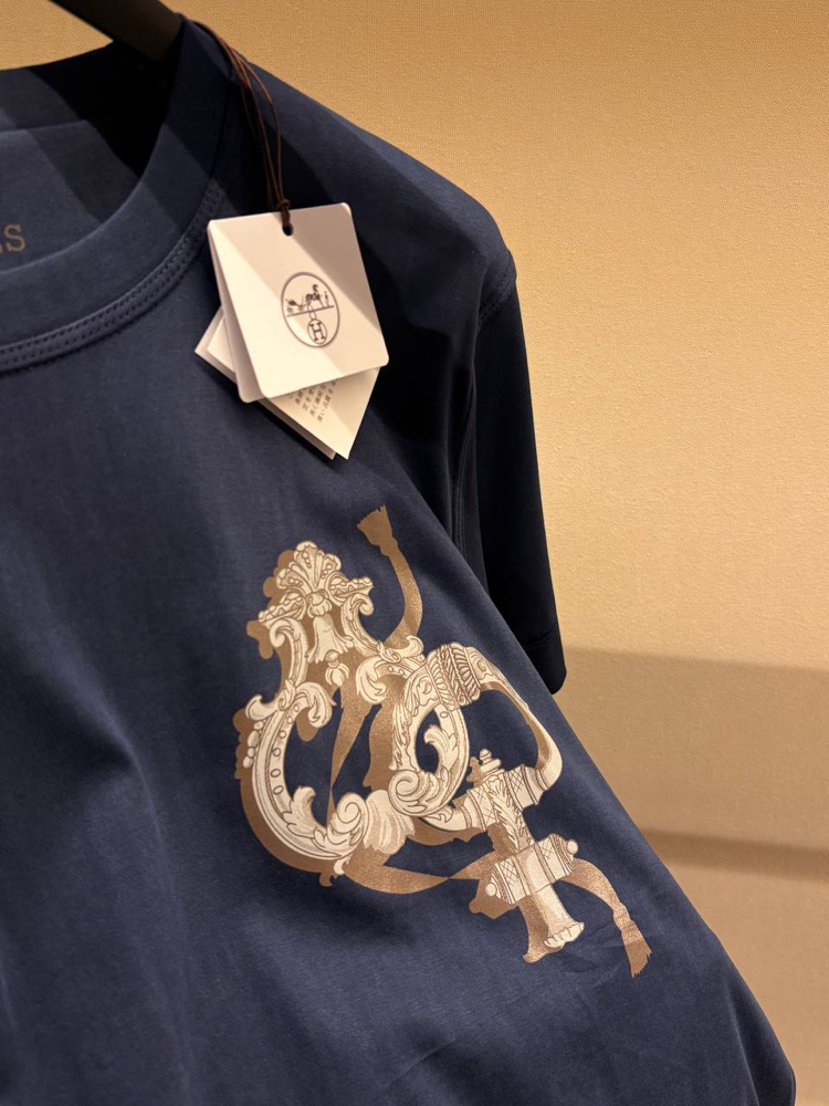 OUTLET ÜRÜNÜ İthal Hermes T-shirt (4568-Lacivert)