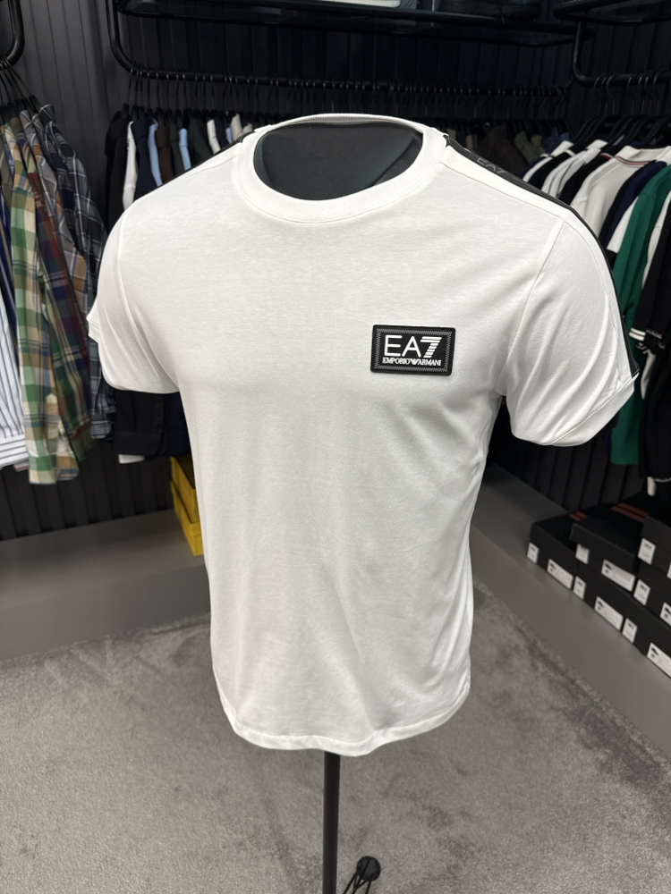 EA7 omuz detaylı T-shirt (26701-beyaz)