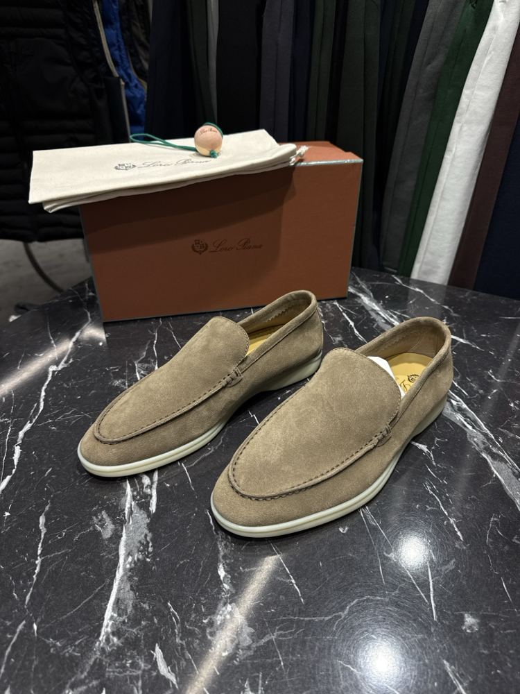 Lora Piana Hakiki Süet Deri Loafer Aykkabı (Taba-İTHAL ÜRÜN)