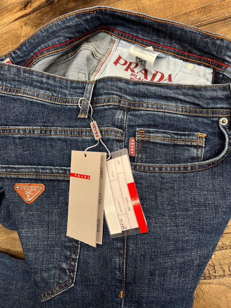 Prada Kot Pantolon (00958-Koyu Mavi)