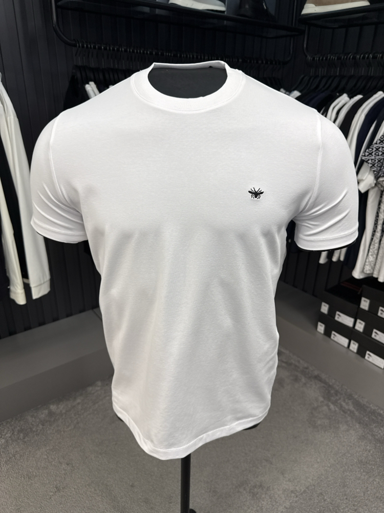 İthal Dior Kırışmayan Kumaş T-shirt (388-Beyaz)