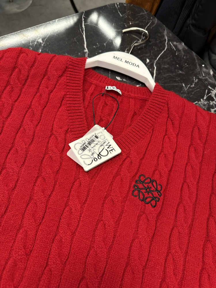 KADIN LOEWE V Yaka TRİKO (Kırmızı)