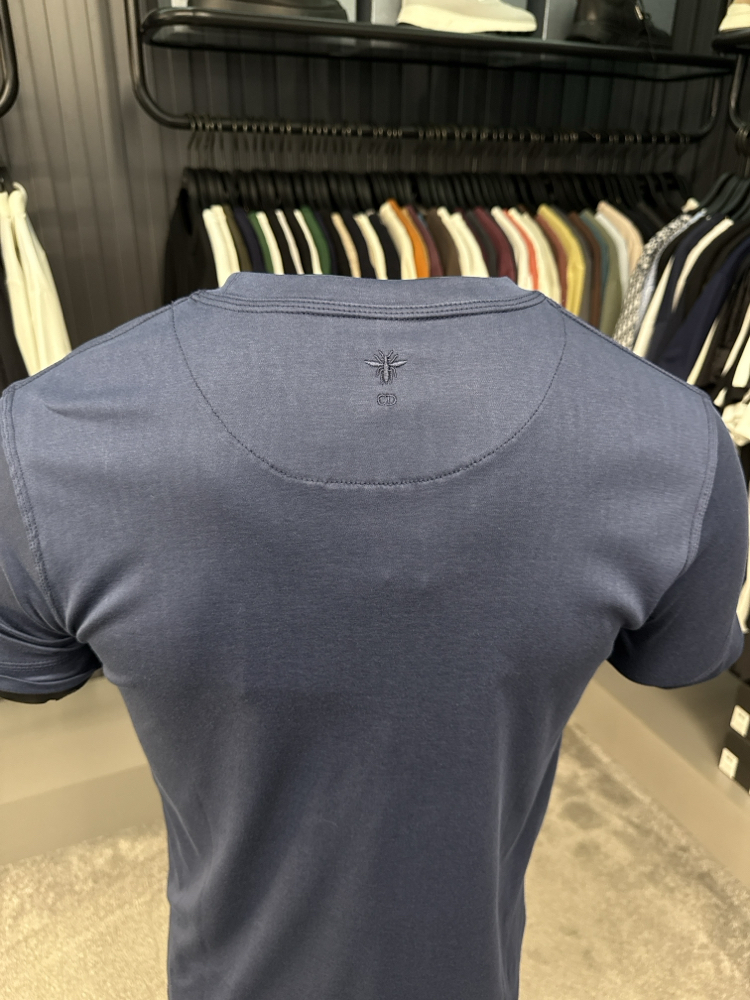 İthal Dior Merserize Kumaş T-shirt (Lacivert) 5850