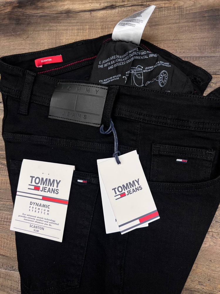 Tommy Kot Pantolon (1389-Su Yıkama-Siyah )
