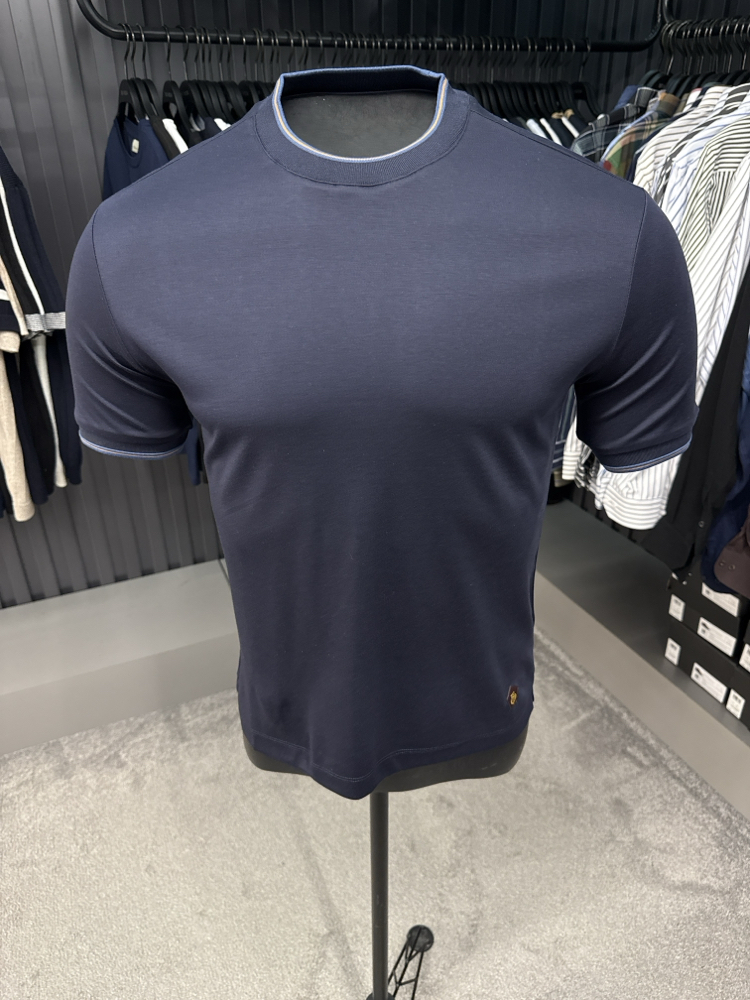 İthal  Loro Piano T-shirt  Kırışmayan Kumaş (0116-lacivert)