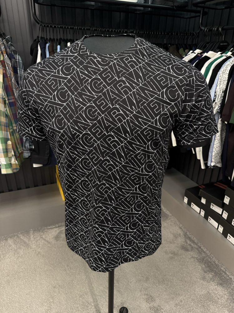 Armanı exchange dijital baskı T-shirt (26609-siyah)