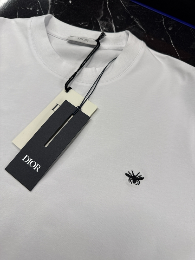İthal Dior Kırışmayan Kumaş T-shirt (388-Beyaz)