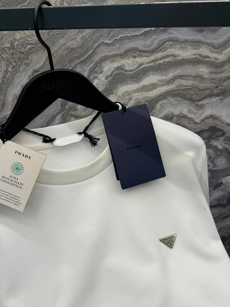 OUTLET ÜRÜNÜ İTHAL ÜRÜN PRADA sweat (5209-Beyaz)