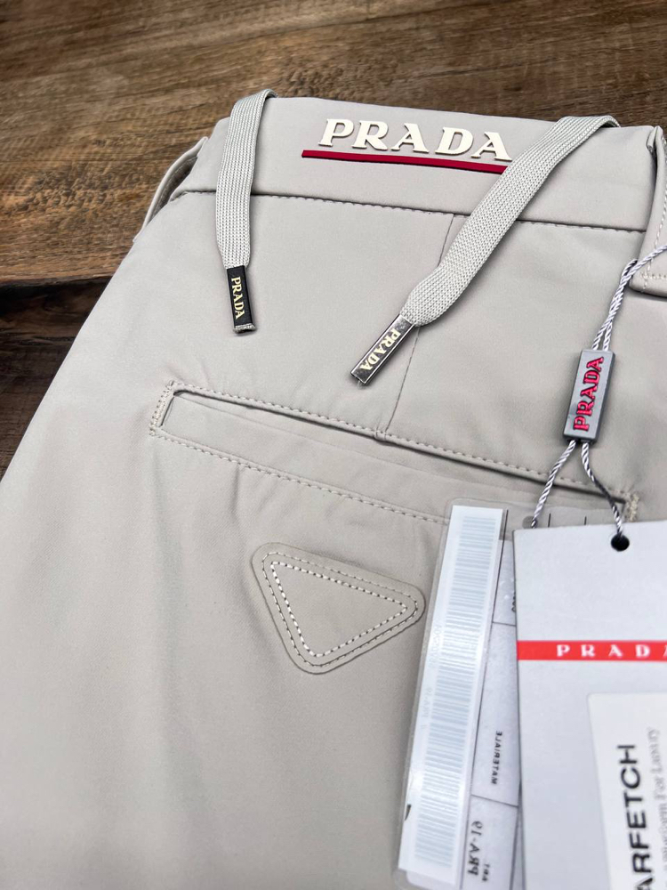 Prada Kırışmayan Kumaş Jogger Pantolon(1361-Taş)