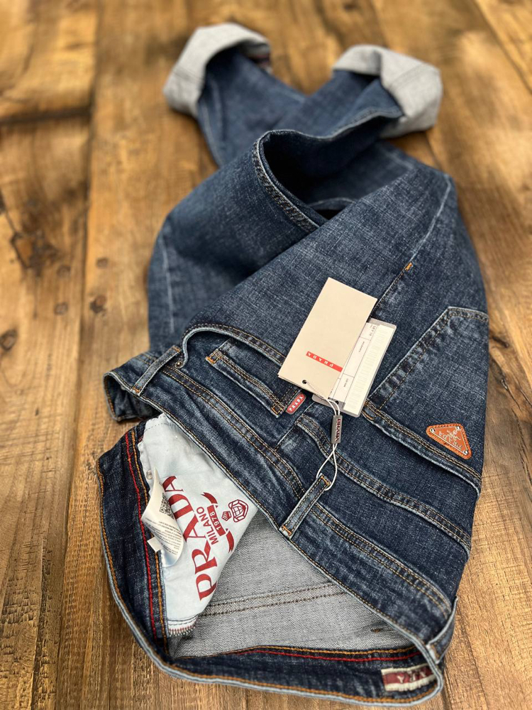 Prada Kot Pantolon (00958-Koyu Mavi)