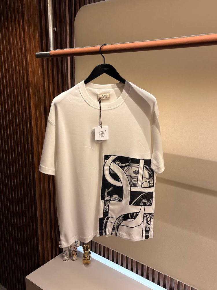 İthal Hermes T-shirt (Beyaz)
