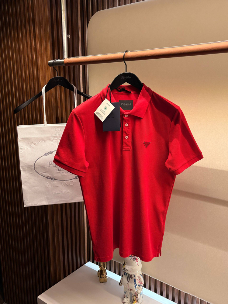 Prada Yeni Logo Polo Yaka (3322-Kırmızı)